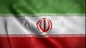 Iran waving flag, Flag of Iran Animation, Iranian Flag Closeup, 4k Iranian Flag Waving Animation