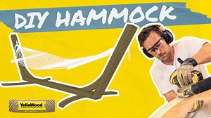This DIY free-standing hammock is the perfect place to: Read ✅ Take a nap ✅ Cloud watch ✅ All the above ✅ Check out these plans for an easy step-by-step to build your new outdoor lounge spot: https://bit.ly/3hXsh9u | YellaWood