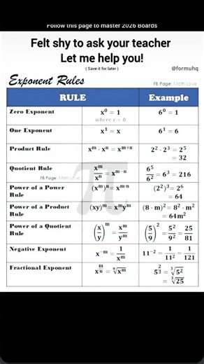 felt sky to ask your teacher let to hell me #exponents #rules #maths #everythingisfine #everythingi