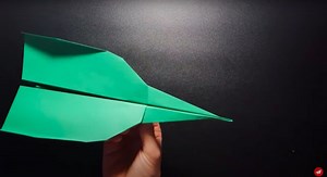 Learn to make a paper airplane that flies far