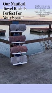 4-tier Marine Cleat Towel Rack - Beach & Pool House Towel and Treasure Display - Etsy