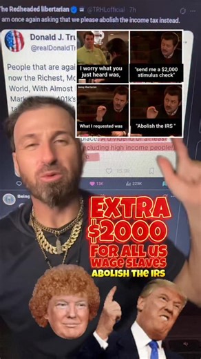 Trump has unveiled a plan today to give a dividend of $2000 to Americans because of the Tarrifs. That has sparked outrage online since Trump originally planned on abolishing the IRS and the Federal Reserve | Modern Shaman Media