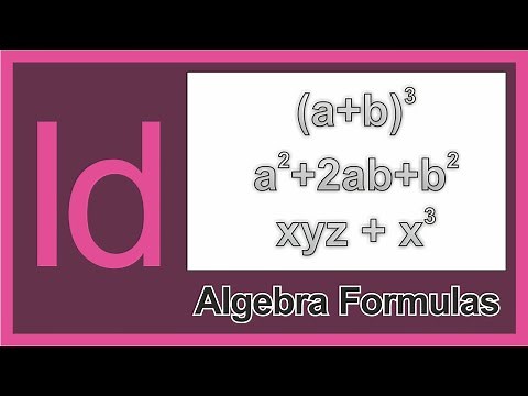 Indesign Tutorial : How to type algebra formulas in InDesign using Grep styles