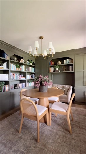 DIY Built-In Bookshelves Formal Dining Room to Home Library