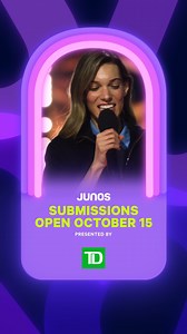 It can be YOUR moment! The 2025 JUNO Award Submissions Presented by TD open on October 15th! Don’t miss out on your chance to submit! junosubmissions.ca | The JUNO Awards | Facebook