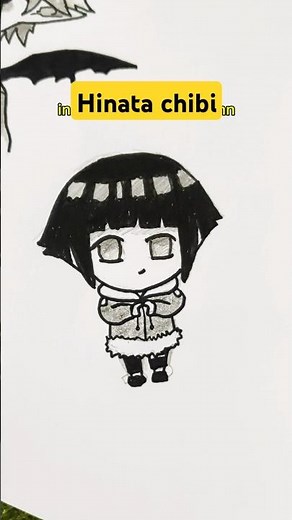 Draw Hinata chibi from Naruto #hinatahyuga #hinata #drawing #animesketch