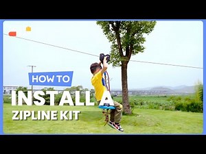 How to Install the 100 Feet Zipline Kit for Backyard Kids Adults | TS10023 #costway #howto