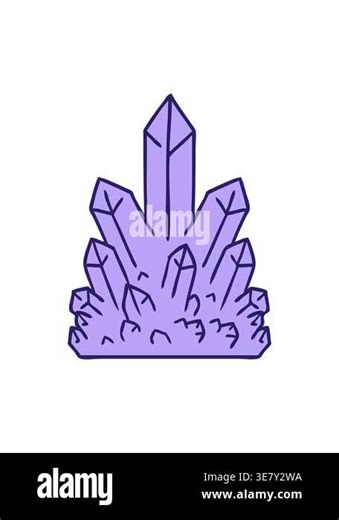 pressure popping animation of hand drawn cartoon doodle of crystal gems Stock Video Footage - Alamy