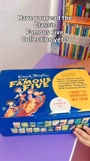 “Kids Storyteller & Book Reviewer | Child Model” on Instagram: "The Famous Five is a classic adventure book series written by Enid Blyton,one of the most loved author by children. Thie has a collection of 21 books. The stories revolve around four children—Julian, Dick, Anne, George (Georgina)—and George’s dog Timmy. Together, they form “The Famous Five.” They spend holidays exploring the countryside, coasts, and mysterious old houses, often stumbling into thrilling adventures involving hidden tr