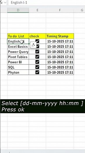 A Cool Way to add Timestamps to Excel #excel