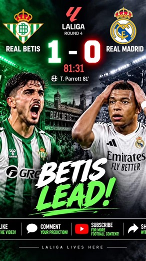 SHOCKING! 😱 Real Betis 1-0 Real Madrid | T. Parrott Goal 81’ | LaLiga LIVE