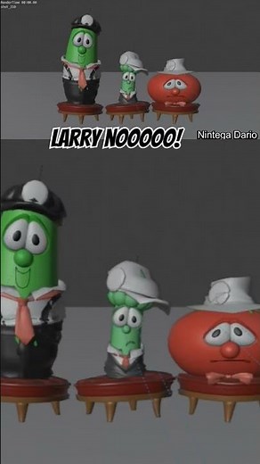 Larry Dances to the Bunny Song #veggietales #animation