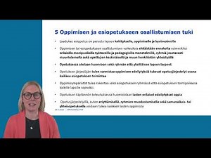 Oppimisen ja esiopetukseen osallistumisen tuki pähkinänkuoressa