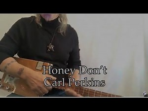 Honey Don’t Carl Perkins Beatles easy beginner Rockabilly lesson for 3 string Cigar Box Guitar