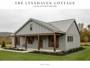 Modern Farmhouse Cottage Floor Plans: 2 Bed, Porch (digital Download) - Etsy