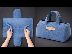 How to Make a Zipper Bag from Old Jeans - Super Easy and No Pattern Needed!