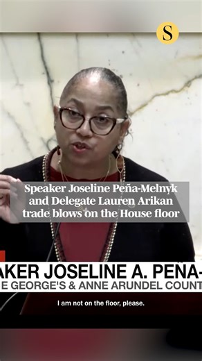 Baltimore Sun on Instagram: "Speaker Joseline Peña-Melnyk and Delegate Lauren Arikan trade blows on the House floor as Peña-Melnyk asks Arikan to stay on topic. The argument comes during the debate on 287(g), an agreement which allows counties to hold detainees for an additional 48 hours, allowing ICE time to pick up an individual suspected of being in the country illegally. 🎥: Maryland General Assembly"