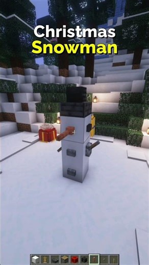 How to Make a Christmas Snowman in Minecraft – Winter | CupSapling #minecraft #shorts #christmas