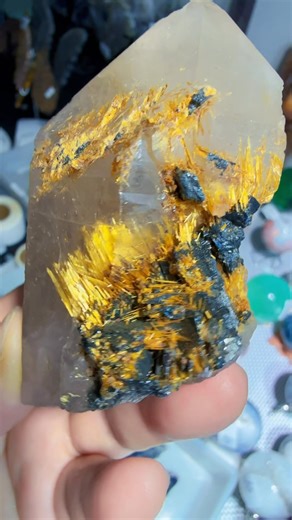 5.1K views · 523 reactions | So gorgeous titanium crystal specimen with strong golden flash | Rock's Rock Store | Facebook