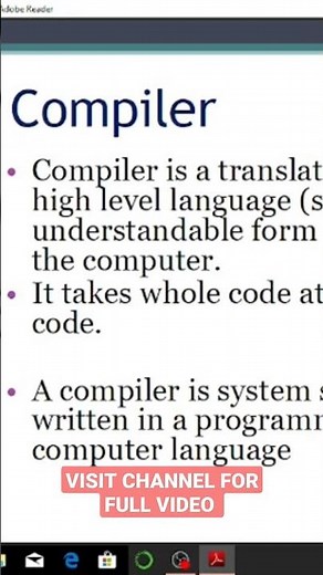 Compiler Definition | what is compiler | CLASS 11 COMPUTER SCIENCE UNIT 1 CBSE CHAPTER 1 ONE SHOT