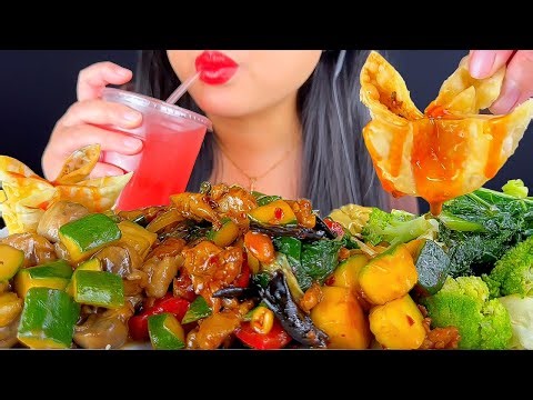 PANDA EXPRESS WITH CREAM CHEESE RANGOONS | ASMR | EATING SHOW | EATING SOUNDS | MUKBANG
