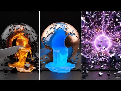 【correction】【ASMR】Oddly Satisfying ASMR: Cutting a Surreal Sphere 🔮 #shorts #asmr