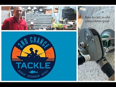 How to cast an old school 1950s bait casting fishing reel using a Pflueger Supreme 510 reel demo