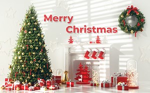 Decorated Christmas Tree Intro (Portrait | Logo) | Renderforest