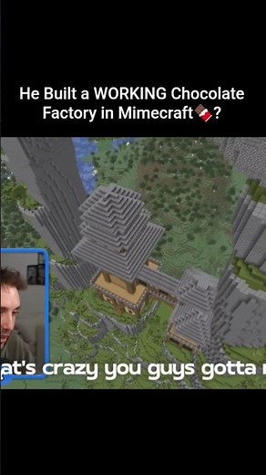 This 100-day hardcore Minecraft build working chocolate factory! 🤯#mrbeast #paidpartner #minecraft