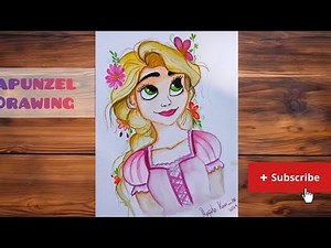How To Draw Rapunzel step by step || Easy Rapunzel Drawing