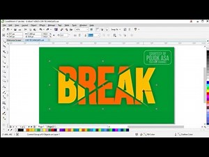 How to SPLIT TEXT Design in CorelDraw // BREAK TEXT