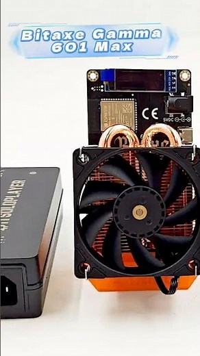 Bitaxe Gamma 601 Max – 1.9 TH/s Bitcoin home solo miner (30W, WiFi, OLED)