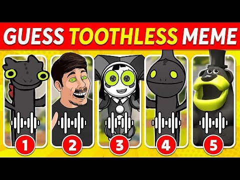 Guess Toothless Dancing Meme | Dance Song Freddy Fazbear, MrBeast, Otamatone, Digital Circus