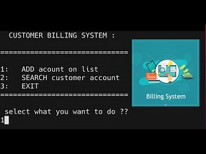 C programming projects : Customer Billing System !!! Final result (using only standard library )