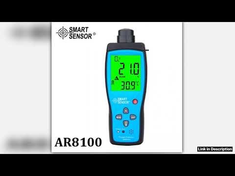 Smart Sensor Digital Oxygen Meter O2 Gas Detector Sound Light Alarm Gas Monitor Air Quality Meter w