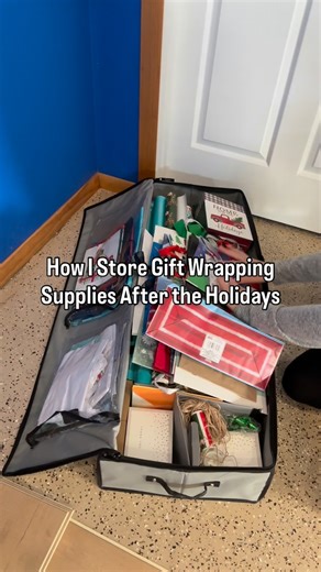 Home Use Essentials on Instagram: "I use this storage container to keep all my wrapping paper, gift bags, and other gift supplies organized until I need them again. Comment “STORAGE” and I’ll send you the link! #amazonfind #organization"