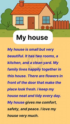 🏡✨ Learn English through a simple and lovely short story — “My House.” This easy story will help you improve your English listening and speaking skills while learning about home, comfort, and daily life. Enjoy learning English naturally through real-life stories! 💬📚 📘✨ Learn English, English short story, English for beginners, English speaking practice, ESL, English listening, story in English, learn English through stories #LearnEnglish #EnglishStories #EnglishPractice #EnglishForBeginners 