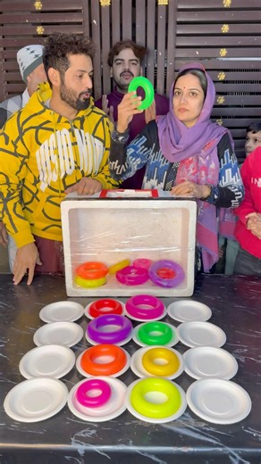 Touching The Colour Ring Challenge, Too Excited #familygames #familychallenge