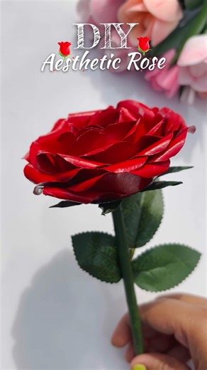 How To Make Asthetic Paper Rose🌹| DIY Paper Rose♥️ | DIY Rose #diy #diypaperrose #diyastheticrose