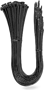 Heavy Duty Zip Ties-0.3 x 22 inch, 25 pcs Large Cable Ties with 100 lbs Strength, UV Resistant Wire Ties, Multi-Purpose Self-Locking Cable Cord Management, for Indoor Outdoor(Black)