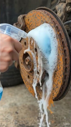 Satisfying Brake Disc Rust Removal – Watch This Rotor Turn Shiny Again #Shorts