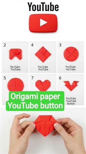 how to make origami YouTube button#youtube shorts