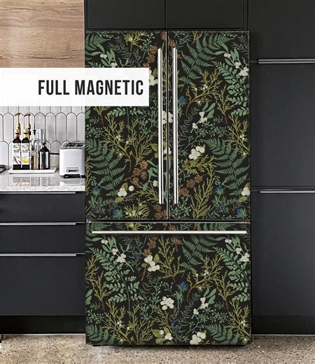 Magnetic Fridge Wrap, Refrigerator Wrap Magnetic vinyl Side by Side, Magnetic decals for fridge Door, Full fridge magnet cover, Fridge skin - Etsy