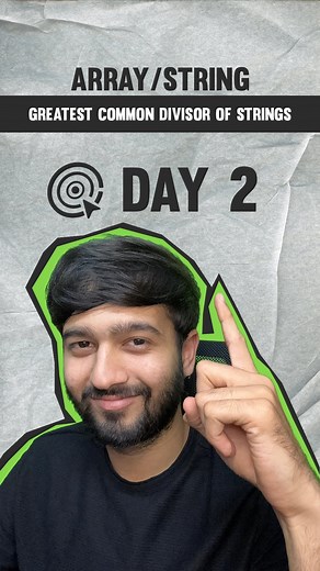Devam Darji on Instagram: "Day 2 - Greatest common divisor of strings #coding #programming #leetcode #blind75"