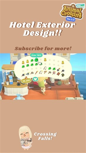 Hotel Exterior Speedbuild! #acnh #acnhupdate #acnhinspo #acnhdesigns #acnhideas #acnhspeedbuild