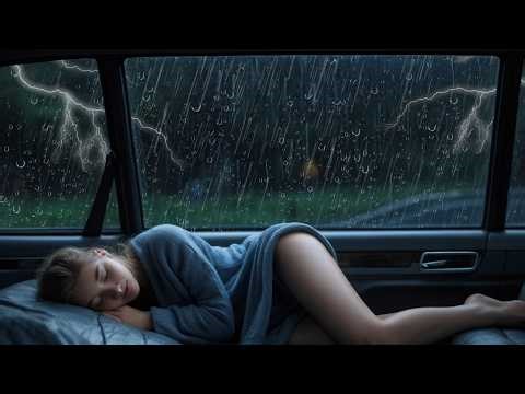 Rain Sound On Window with Thunder SoundsㅣHeavy Rain for Sleep, Study and Relaxation, Meditation