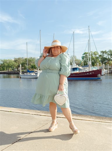 @mimiincolor is looking fabulous in the seafoam-hued Ariya Dress! 🤩 Click the link to shop: https://bit.ly/3xPoXbb | Avenue Plus Size Clothing