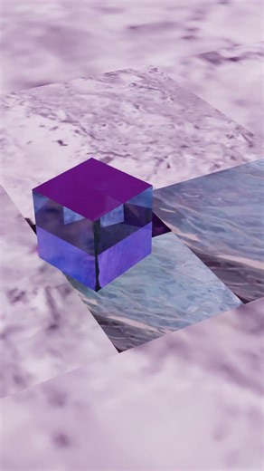Satisfying ice Cube Slide and Drop Perfect Loop - Blender