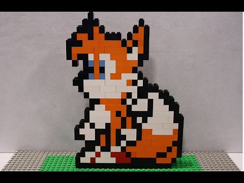 Tails the Fox - Sonic the Hedgehog - 8 Bit - built in Lego