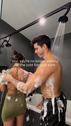 Boona Tandem Shower on Instagram: "no more waiting in the cold corner for your turn. Boona turns your single showerhead into a double under 10 minutes. No tools needed. No knocking down walls. Renter-friendly. Shop now at Boona.com and @amazon #boona #boonashower #tandemshower"